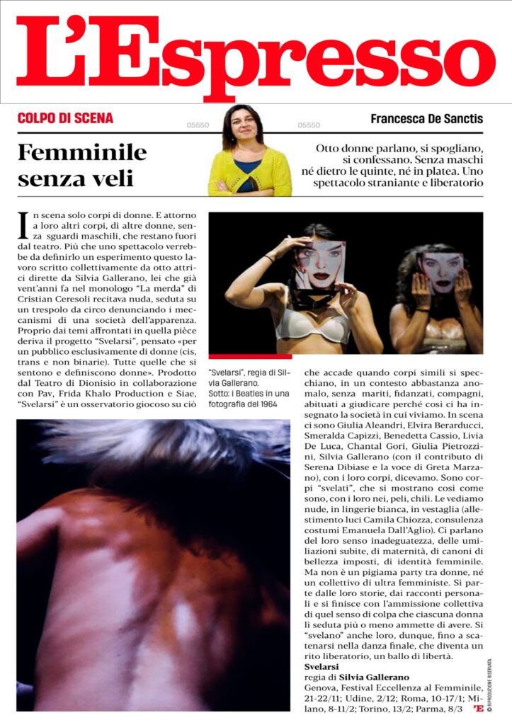 L'Espresso / Svelarsi Interview
