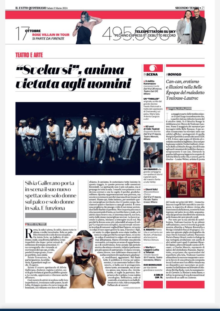 Il Fatto Quotidiano / Svelarsi: anima vietata agli uomini